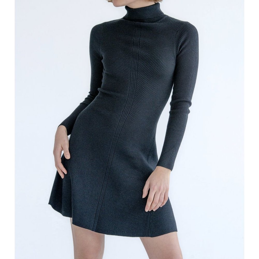 Long Sleeve Knit Mini Little Black Dress | Dress Forum